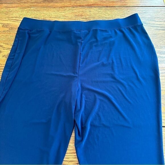 Attitudes By Renee Semi-Fitted Ankle Length Pull On Pants Navy Womens Petite 1XP - Picture 7 of 8